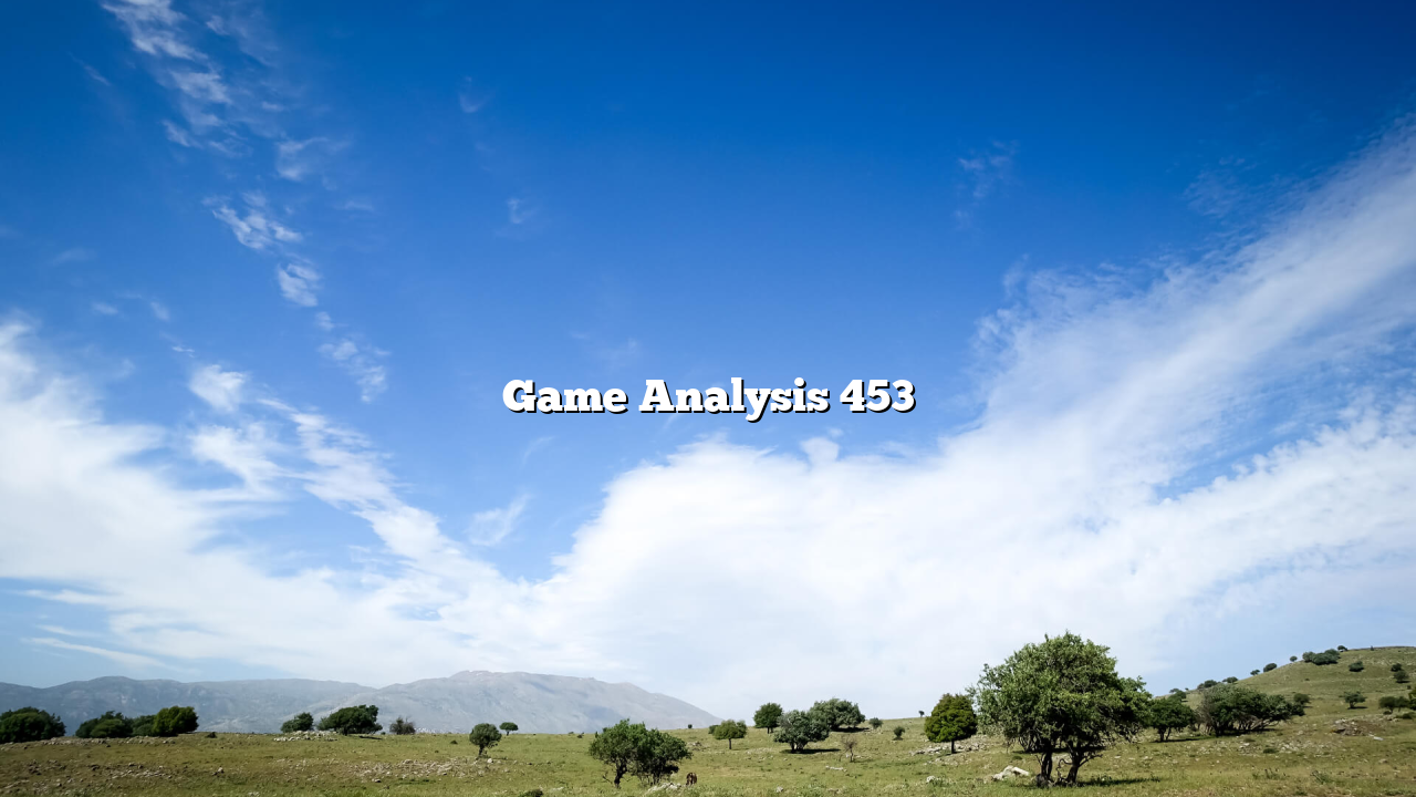 Game Analysis 453